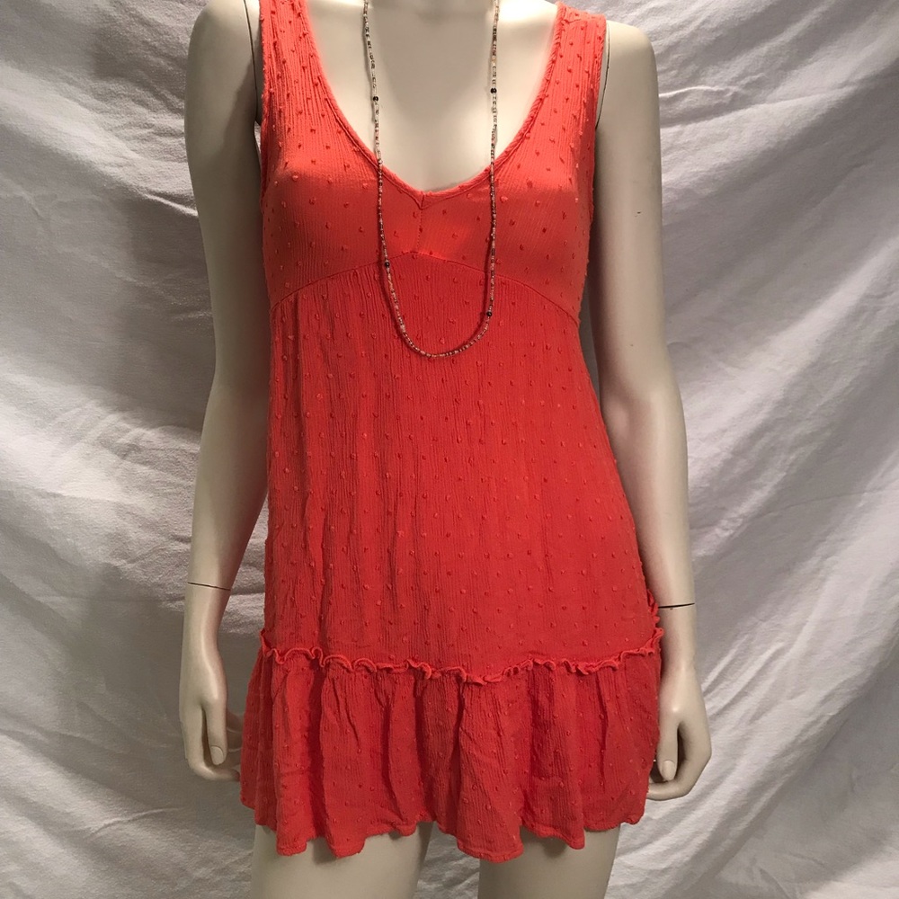Ivy Boutique V-neck Summer Dress, Deep Coral